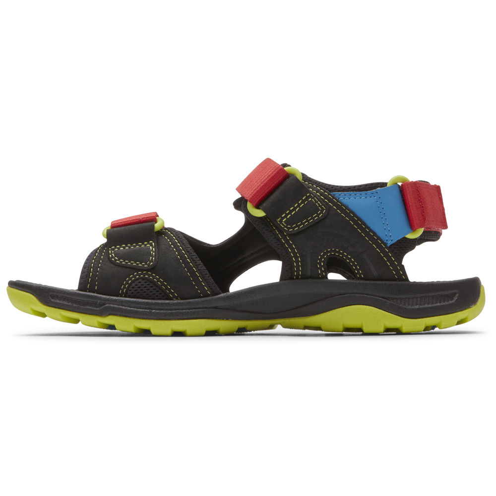 Rockport Mens Trail Technique Adjustable Velcro - Sandals Black - YIM520496